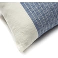 thumbnail image 3 of STITCH N STRING 12x20 White & Blue Linen Throw Pillow Covers (Set of 2), 3 of 5