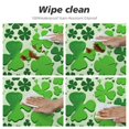 thumbnail image 4 of PIKWEEK St. Patrick's Day Clover, Elastic Fitted Edged Round Tablecloth Fade Resistant Anti-Shrink Table Cloth Washable Table Cover for Indoor or Outdoor and Anywhere You Wanna use it White, 4 of 7