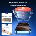 thumbnail image 2 of 3Pcs Oleophobic Coating Dust Free Easy Installation Screen Protector For iPhone 16 13 11 12 14 15 Pro Max Mini XR XS 7 8 16 Plus, 2 of 6