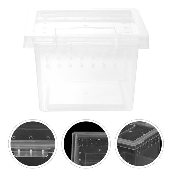 Supvox Pet Display Container Transparent Plastic Case for Reptile Breeding and Feeding