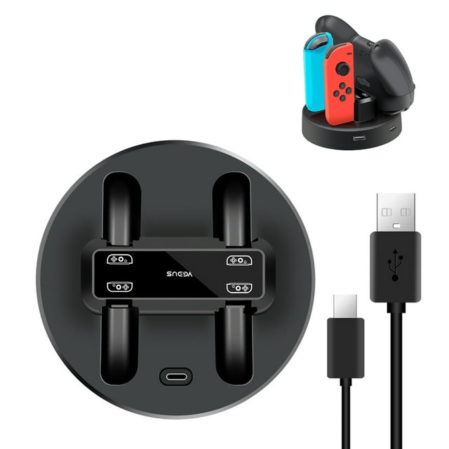 Compatible with Nintendo Switch Joy-Cons Gamepad Charging Station for PRO Controllers & Host Console