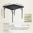 thumbnail image 6 of KFFKFF 35.4'' Portable Domino Game Table  Foldable Multifunctional Square Game Table  4 Cup Holders/4 Chip Trays/Dominoes, 6 of 9
