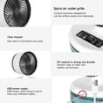 thumbnail image 4 of Portable Air Cooler with 900ml Water Tank Humidifier, Cooling Air Conditioner Fan, 3-Speed Quiet Fan for Home Bedroom & Office, 4 of 5
