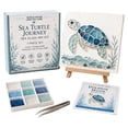 thumbnail image 2 of Ocean Sea Glass Art Kit Collection DIY, Sea Turtle Mosaic Craft Set, Beginner Friendly Sea Glass Mosaic Making Kit with Easel Tweezers for Home Table Decor, 2 of 7