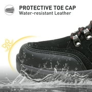 CAMEL CROWN Mens Hiking Shoes Breathable Non-Slip Sneakers Leather Low Cut Boots