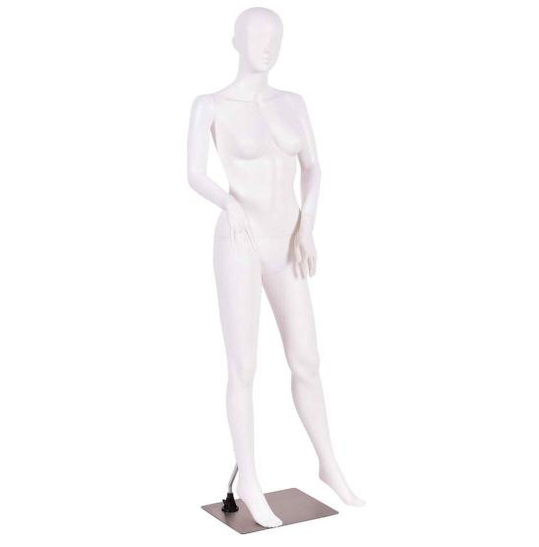 Gymax Female Mannequin Plastic Full Body Dress Form Display