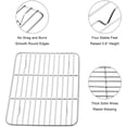 thumbnail image 2 of Small Baking Cooling Rack Set of 2,Stainless Steel Metal Roasting Cooking Rack,Non Toxic & Rust Free Food Rack,Baking Rack with Parallel Lines Design,Dishwasher Safe Wire Rack Baking Rack, 2 of 10