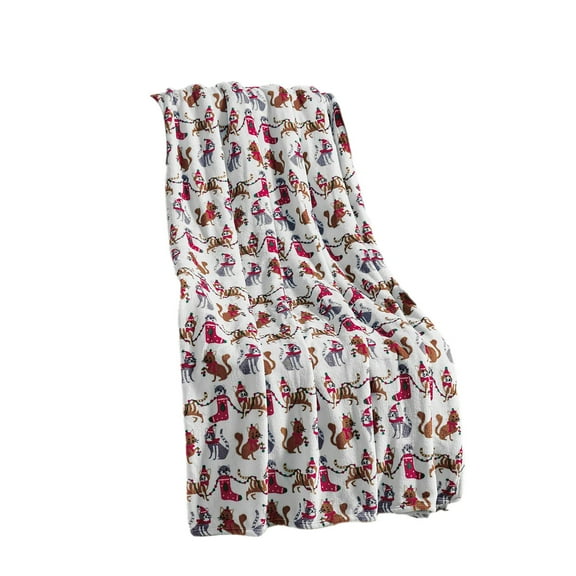 JoyMoreHome 27.5 x 39.3inch Christmas Throw Blanket, Christmas Home Sofa Bed Decoration, Soft, Plush, Warm, Cozy Reversible Microfiber Holiday Blanket