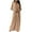 Khaki, variant on LLYwey s Womens Long Dresses Spring and V-Neck Solid Color Long-Sleeve Lace-Up Waist Skirt Dress New Maxi Dresses Khaki S