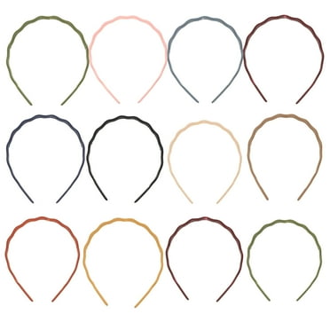 ITSELFER 12Pcs Fashion Plastic Wavy Headbands Hairband with Teeth for Women Girls Teens