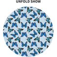 thumbnail image 4 of Blue Butterfly Tablecloth Round 60 Inch Table Cloth Cover Mat Holiday Party Decoration for Dining Room Home Kitchen Picnic, 4 of 6