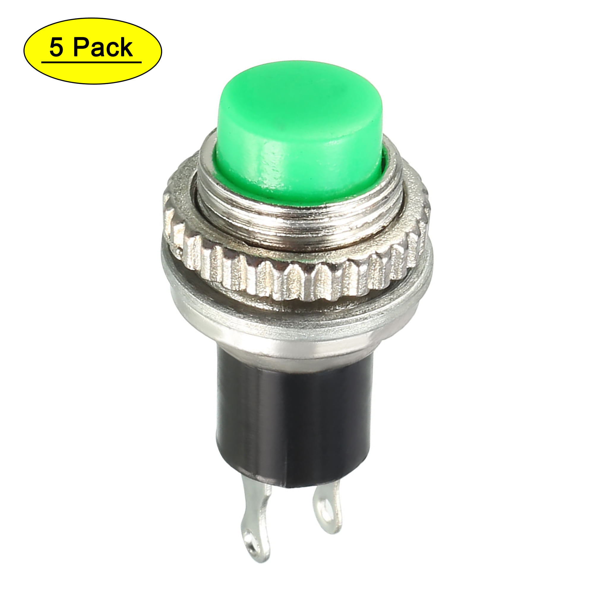 uxcell 10mm Mounting Hole Green Latching Push Button Switch SPST NO 20pcs 