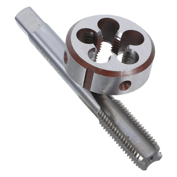 Masteelf 1 Set Thread Tap and Die Set M14 x 1.5 Metric Tap and Die Mechanics Right Hand Threading Tool for Creating and Repairing Threads