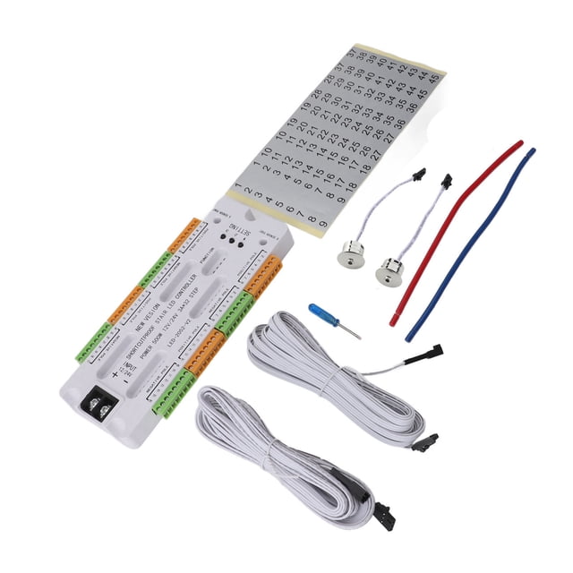LED Stair Light Controller Kit, High Sensitivity Cascaded 4 Speeds Adjustable Safety Motion Sensor Stair Light Controller for Stairway Light