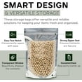 thumbnail image 3 of 150 Resealable Food Storage Bags, 6x9-inch Heat Sealable Air Tight Bags, Stand Up Zip Bags, Waterproof Packaging Barrier, 3 of 5