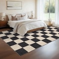 thumbnail image 3 of Garvee 10x13 Modern Checkered Area Rug Washable Rugs, Soft Non Slip Non Shedding Carpet Indoor Printed Accent Rug for Living Room Bedroom Home Decor，Black and Camel, 3 of 8