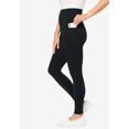 thumbnail image 4 of Woman Within Plus Size Stretch-Cotton Knit Pull-On Pocket Leggings, 4 of 6