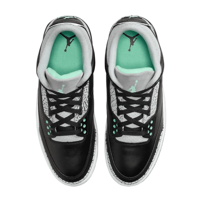 Nike Air Jordan 3 Retro \'Green Glow’ Black Wolf Grey CT8532-031 Men\'s Size 10.5 NIKE AIR Jordan 3 Retro Black/Green Glow-Wolf Grey CT8532  main image 3