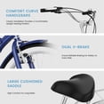 thumbnail image 5 of Lilypelle Adults Beach Cruiser Bicycle, 24" 26" Wheel 7 Speed Bike Fits Rider: 4'11"-6'2", Step Through Bikes for Commuting, Unisex, 5 of 8