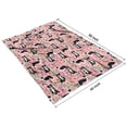 thumbnail image 4 of Pink Border Collie Dog and Flower Floral Blanket,Comfortable Soft Flannel Throw Blanket,All Season,Warm Lightweight Blankets for Sofa Bed Couch Living Room Chair,40"x50", 4 of 4