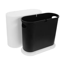 WHAMVOX  Outdoor Garbage Can with Lid Blue Trash Kitchen Office White
