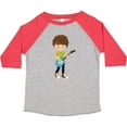 thumbnail image 3 of Inktastic Rock Boy, Brown Hair, Guitar Player, Band, Music Boys Toddler T-Shirt, 3 of 5