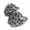 gray, variant on Women's Fluffy Faux Fur Mule Slippers, Leopard Print Closed Toe Indoor House Shoes