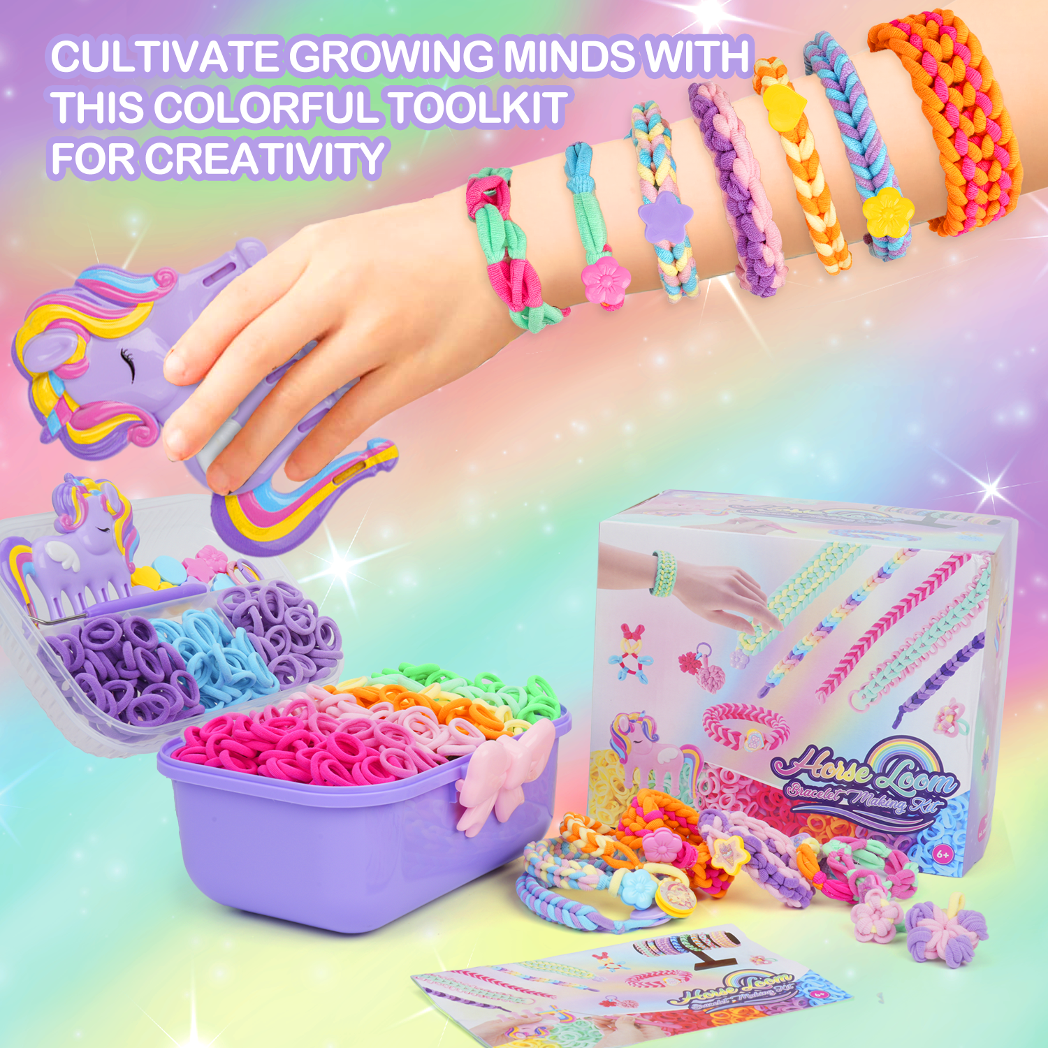 PayUSD Bracelet Making Kit Friendship Bracelet Kit Gifts for Girls 6-12 Birthday Ideal Gifts Ideas Bracelet DIY Kids Travel Activity Set, Purple