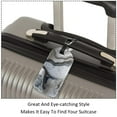 thumbnail image 3 of Square 2Pack PU Leather Marble Texture Cruise Luggage Tag with Privacy Cover and Name ID Tag for Travel Handbags Backpacks Luggage Tags, 3 of 6