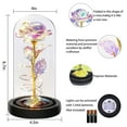 thumbnail image 2 of Galaxy Rose Gifts Colorful Artificial Flower Rose Light Gift in A Glass Dome Flowers Gifts for on Christmas Anniversary Valentine's Day Mothers Day Girlfriend Birthday Gifts, 2 of 7