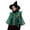 Green, variant on Women's Short Capelet Gold Tone Cloak Court Style Shoulder Cover Costume For Evening Party Renaissance Theme