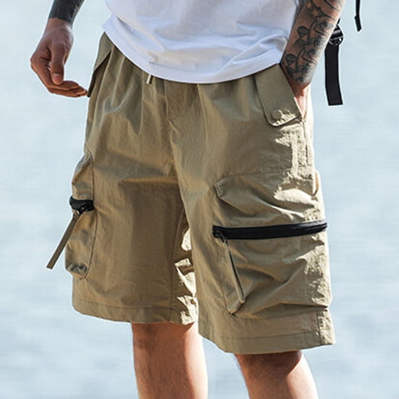 Shorts Cargo pour Hommes en Liquidation, Shorts Cargo Courts pour Hommes Grande Taille Shorts Cargo pour Hommes Taille Extensible Shorts d'Extérieur pour Hommes Shorts pour Hommes Grands, Kaki, TG