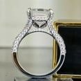 thumbnail image 2 of 2.80 CT Asscher Cut Lab Created Diamond Engagement Ring 14k White Gold Plated Sterling Silver, 2 of 4