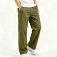 thumbnail image 2 of ZBSOKO Boys Pull On Pants Straight Leg Solid Color Casual Pant with Side Pockets Elastic Waist Open Bottom Trousers for Teen 5-14 Years, 2 of 7