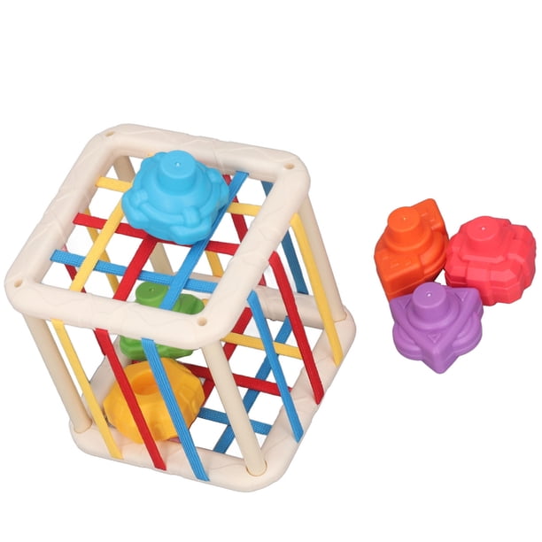 Juego de contenedores sensoriales para bebés clasificador de formas para bebés contenedor sensorial mano de obra fina reconocimiento de formas 6 bloques de colores para ANGGREK Otros