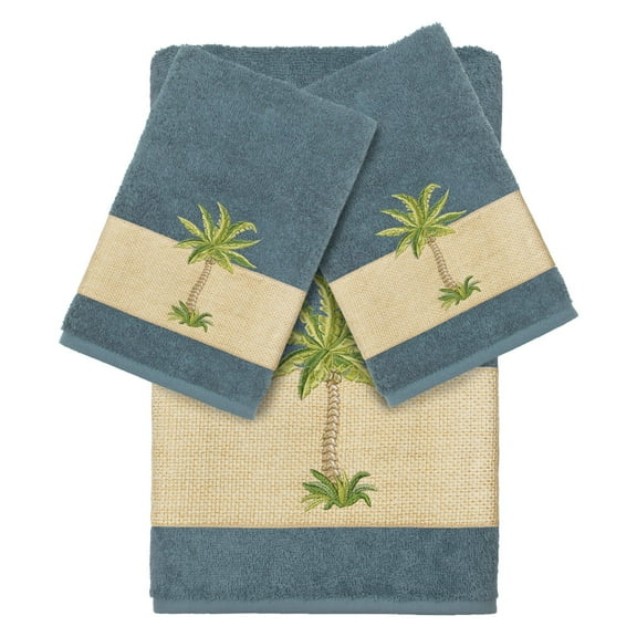 Linum Home Textiles Colton Embellished Turkish Cotton Towel Set