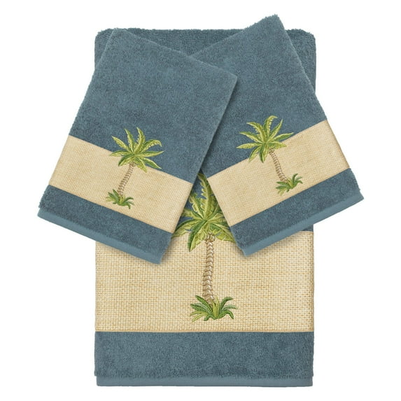 Linum Home Textiles Colton Embellished Turkish Cotton Towel Set