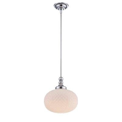 Aspetto Collection 1-Light Chrome Convertible Semi Flush Mount/Pendant