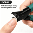 thumbnail image 6 of EXLEAF 2026 New Nail Clippers Anti Splash Nail Clippers 2026 Newest Anti Toe with Catcher for Thick Hard Nails Toe Nail Clipper Nail Clippers for Household Fingernail Clipper for Men Women Green, 6 of 7