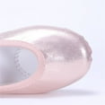 thumbnail image 4 of ZACPNCV Ballet Shoes for Toddler Girls Cute Bow Canvas Dance Slippers Soft Stretch Split Sole No-Tie Yoga Gymnastics Shoes Pink, 4 of 9
