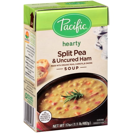 (2 Pack) Pacific Foods Organic Soup, Split Pea and Uncured Ham, (The Best Pea And Ham Soup)