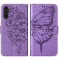 thumbnail image 3 of Case For Samsung Galaxy A25 5G Embossing Butterfly Flip Cover Premium Leather Magnetic, 3 of 5