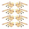 thumbnail image 1 of WHAMVOX 8Jgo Accesorios De Invisibles De Metal Con Bisagras Y Soportes Para Madera En Color Multi, 1 of 6