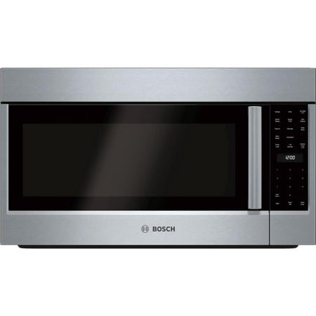 Bosch HMV8053U 30 UL Approved 800 Series Over the Range Convection Microwave with 1.8 cu. ft. Capacity Convection Automatic Defrost 10 Power Levels 385 CFM Blower and 1000 Watts Microwave Power: