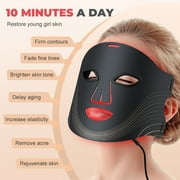 LED Face Mask Light Therapy 7 Color Infrared Blue Red Light Therapy Skin Care Facial Treatment Mask Skincare Tool