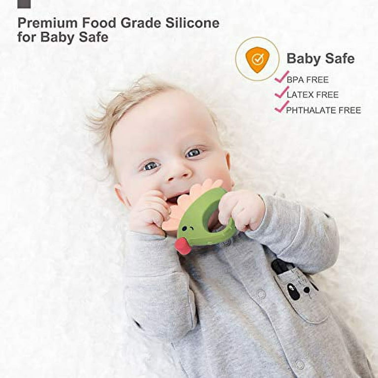 Pack of 6 Silicone BPA, Phthalates Free Baby Teething Toys – Wristybuddy
