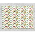 thumbnail image 1 of Educational Tapestry, Nursery Cartoon with Animals in Cars Funny Cheerful Characters Traffic Signs, Wall Hanging for Bedroom Living Room Dorm Decor, 60W X 40L Inches, Multicolor, by Ambesonne, 1 of 2