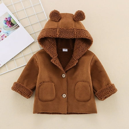 

Hunpta Kids Coat Winter Jacket Girls Boys Hooded Soild Cartoon Ears Toddler Outwear Windproof Warm Girls Coat Jacket