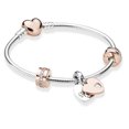 thumbnail image 1 of Pulsera de hueso de serpiente s925 chapada en cobre Panjia de dos colores europea, pulsera de oro rosa, cadena de amor, 1 of 5