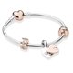 thumbnail image 1 of Pulsera de hueso de serpiente s925 chapada en cobre Panjia de dos colores europea, pulsera de oro rosa, cadena de amor, 1 of 5